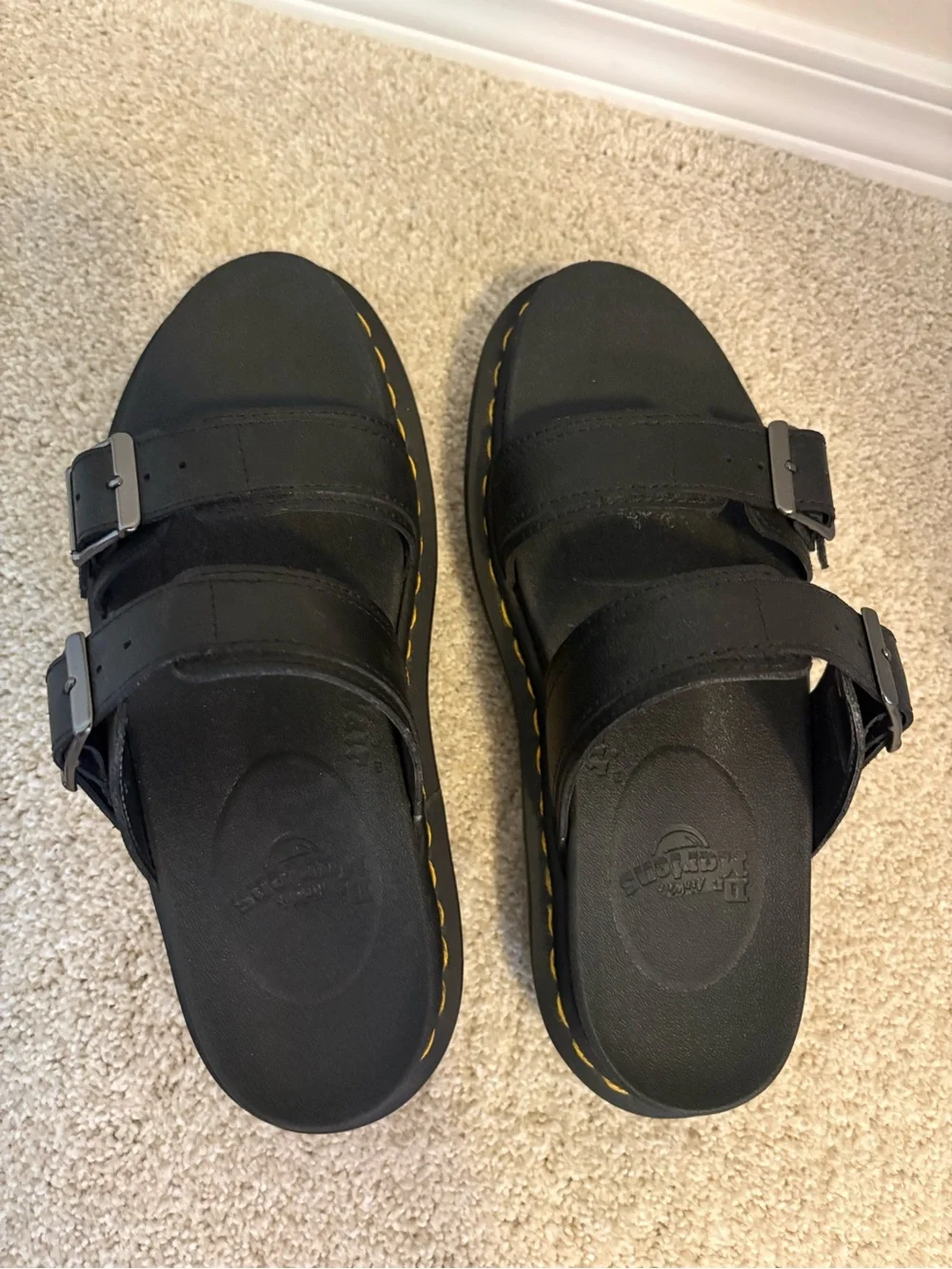 Dr. Martens Myles Platform Slide Sandal - Black, size 38 (EU)